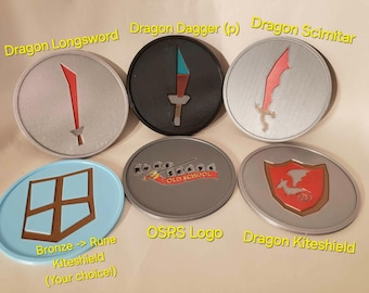 Onderzetter OSRS-item: aanpasbaar gamingdecor