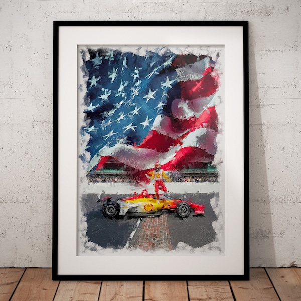 Indy 500 Josef Newgarden Victory Poster Print, Indycar gift