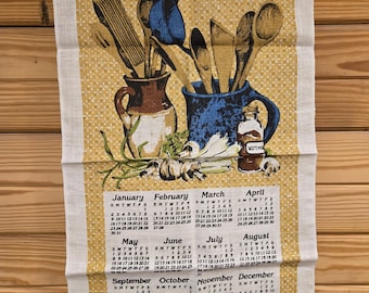 Linnen theedoekkalender 1983