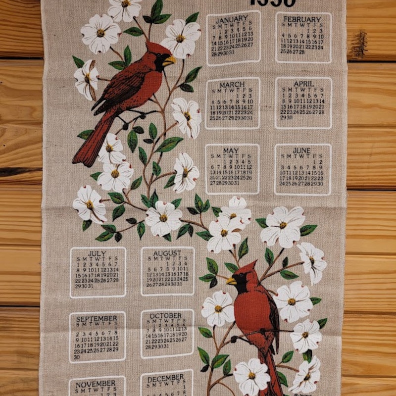 Tea Towel Calendar Etsy