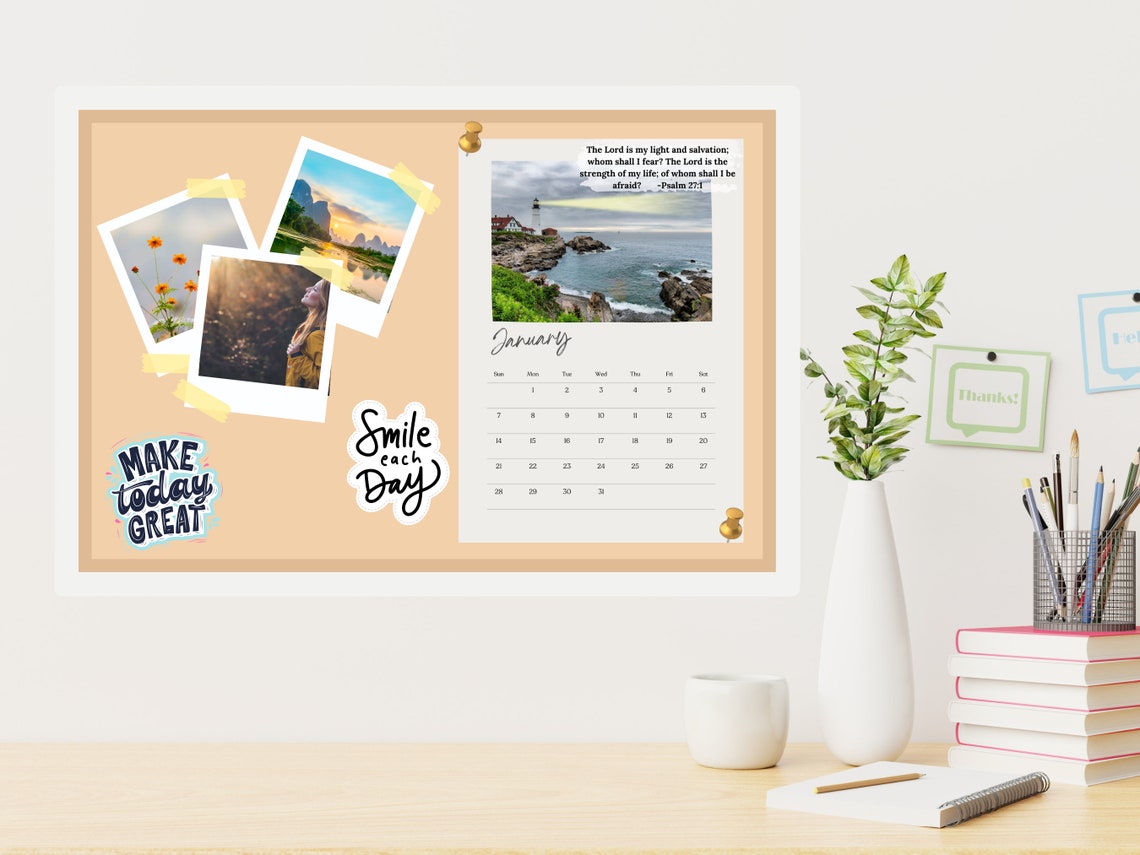 2024 Calendar Printable / Inspirational Calendar / Canva Calendar / Calendar Template / Calendar ...
