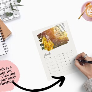 2024 Calendar Printable / Inspirational Calendar / Canva Calendar / Calendar Template / Calendar ...