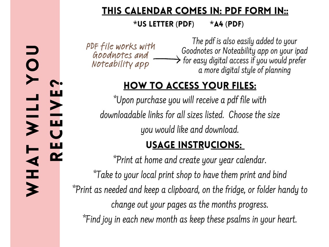 2024 Calendar Printable / Inspirational Calendar / Canva Calendar ...