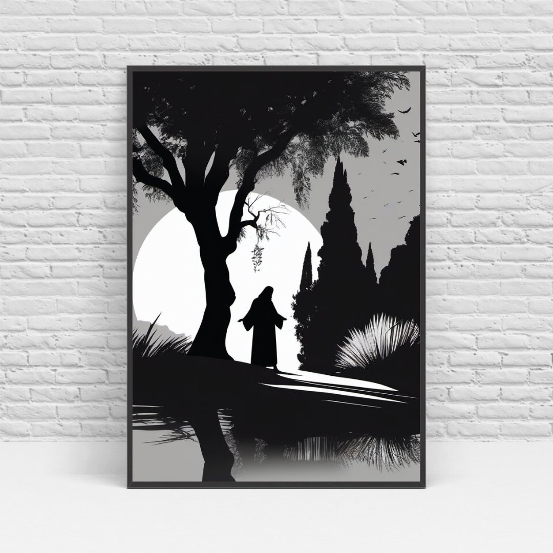 Garden of Gethsemane DIGITAL DOWNLOAD | Christian Wall Art | Scripture ...