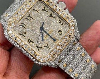 reloj moissanite / reloj de diamantes / reloj helado / reloj hip hop / reloj de lujo / helado / reloj automático / relojes para hombres / reloj