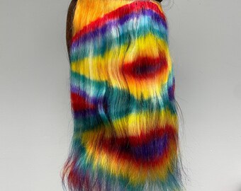 Rainbow kaleidoscope prism human hair halo extension