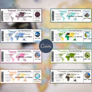 Editable Boarding Pass|printable Airline Ticket|personalized Ticket|diy ...