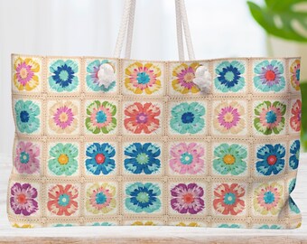 Cute Tote Bag for Crocheter, Crochet Lover Gift, Present for New Crocheter, Mother's Day Gift for Crochet Lover, Crochet Supply Tote Bag
