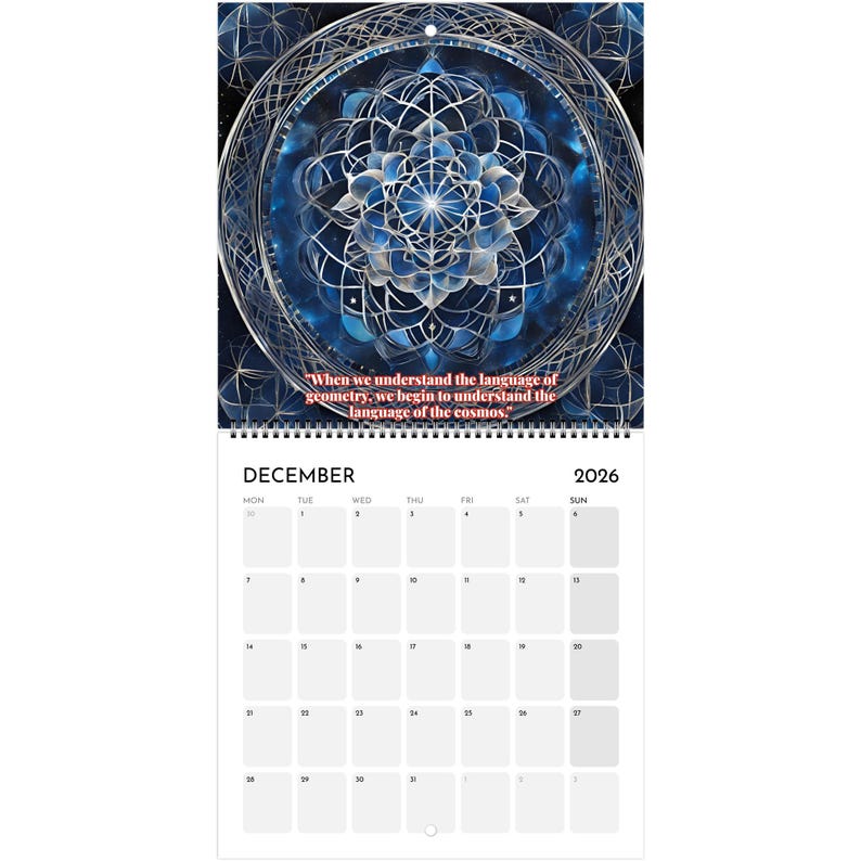 Sacred Geometry Calendar 2026 | Holistic | Metaphysical | New Age ...