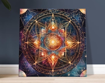 Sacred Geometry Wall Art | Spiritual Poster & Canvas | Meditation Decor | Geometric Print | Geometric Gift | Gift for Mystics