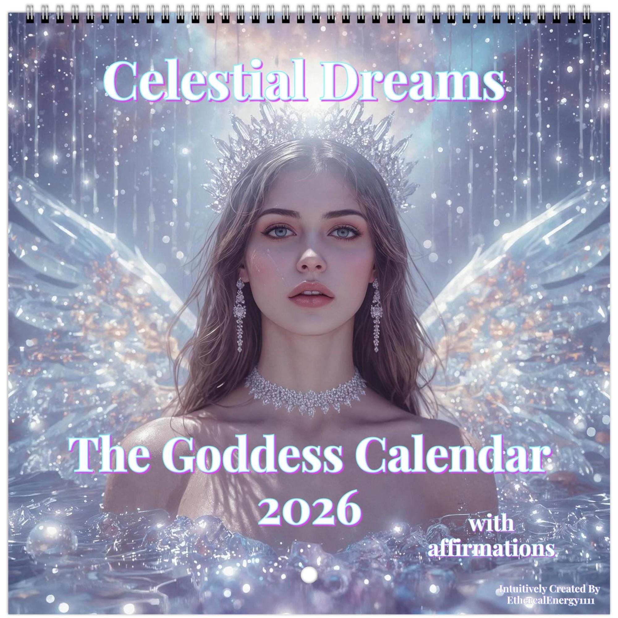 Celestial Goddess Calendar 2026 | Feminine Affirmation Wall Art ...