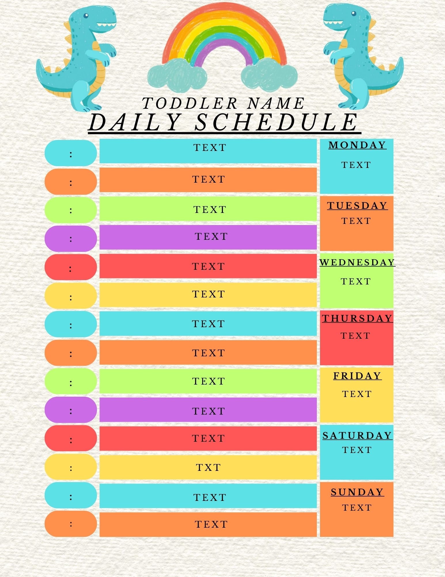 Toddler Daily Routine Chart for – Visual Schedule (printable) - Etsy