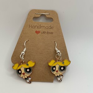 Bubbles Power Puff Girls Dangle Earrings