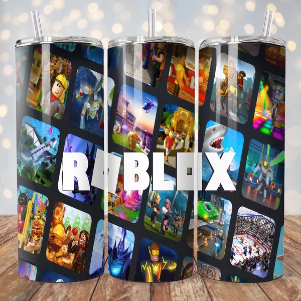 Roblox Tumbler Wrap Video Game Design Sublimation Tumbler 20 oz Wrap Design Instant Digital Download PNG + Free Bonus Designs