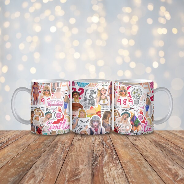 Taylor Swift Mug Design Sublimation Digital Download 11 oz Mug Template Sublimation Image PNG Wrap