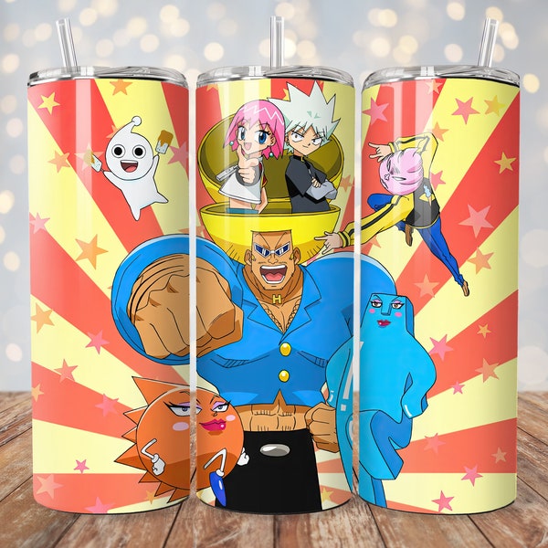 Bobobo-bo Bo-bobo Tumbler Wrap Show Manga Anime Design Sublimation 20 oz Tumble Design Sofortiger digitaler Download PNG Printable + kostenlosen Bonus