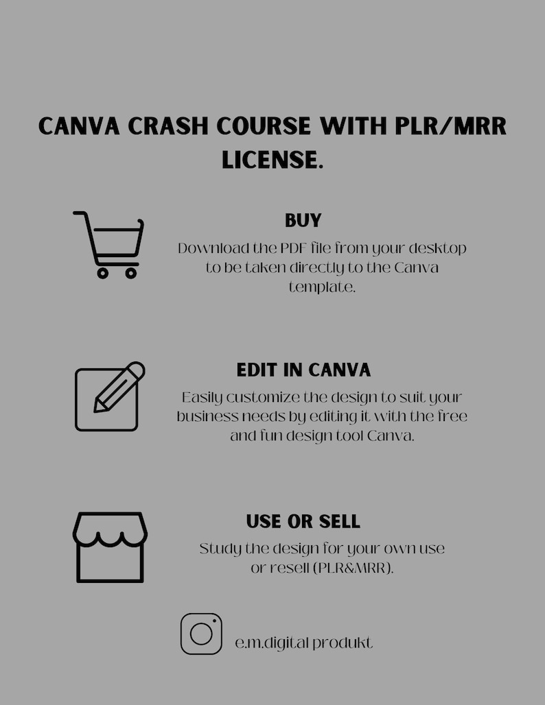 Canva Crash Course With PLR/MRR License - Etsy