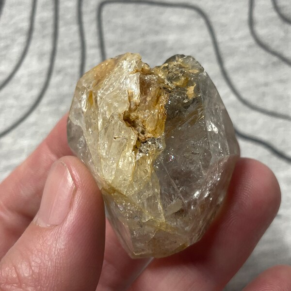 Heart Shaped Golden Herkimer Diamond