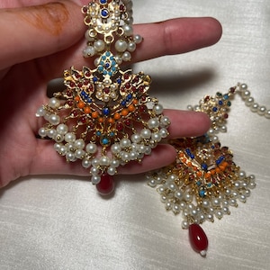 Pakistani/Indian jewellery set/Pakistani necklace set/Pakistani jewellery/bridal Pakistani jewellery/Indian jewelry set/mehndi Jewellery