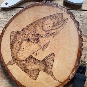 Wood Burned Trout