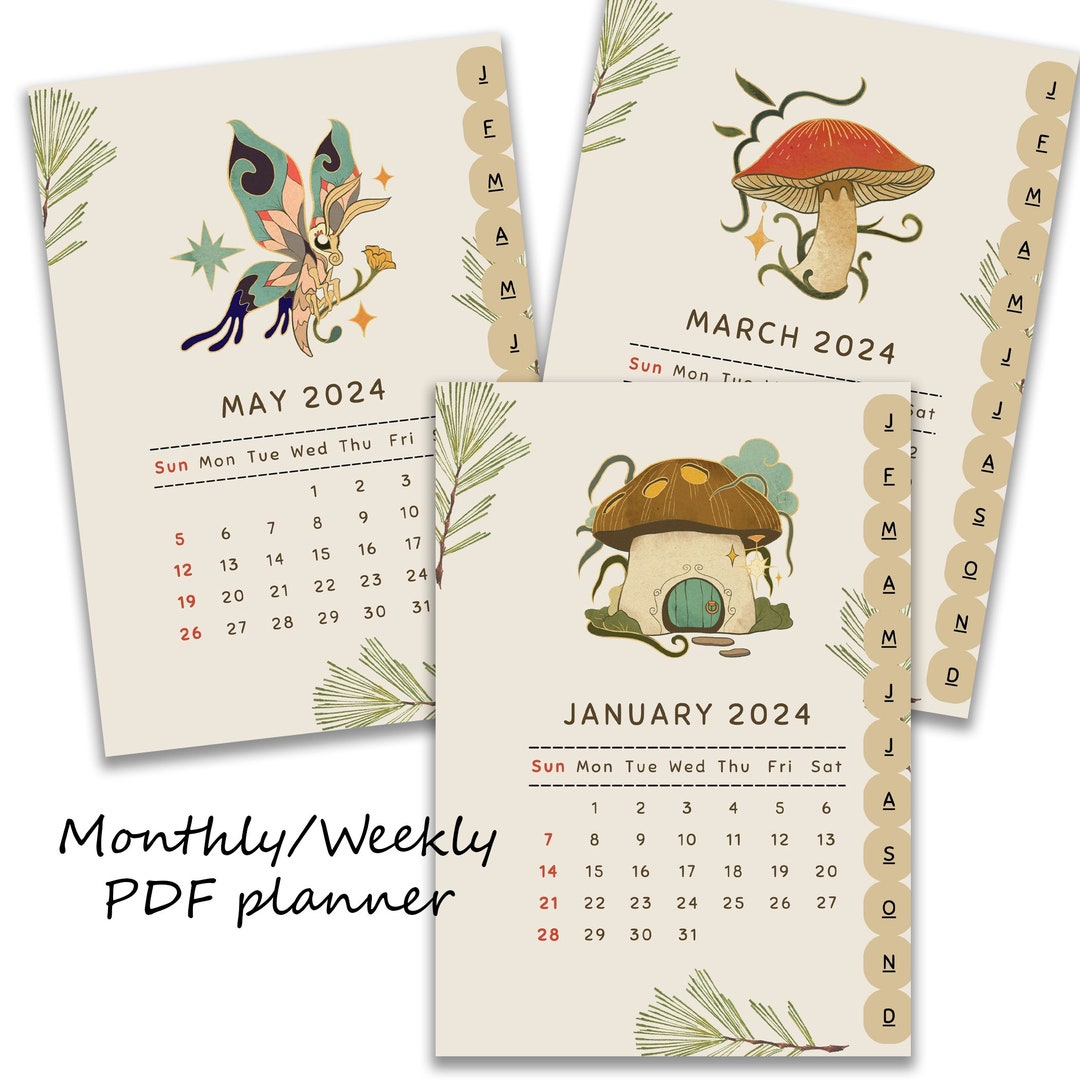 Whimsical Digital iPad Planner Pdf Etsy