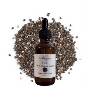 Olio di semi di chia, spremuto a freddo, certificato biologico USDA, non raffinato, puro al 100%, naturale