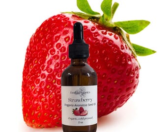 Strawberry Seed Oil, Organic, Cold Pressed, Unrefined, Natural