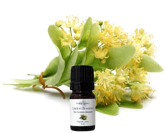 Olio essenziale di fiori di tiglio, biologico, puro, naturale.