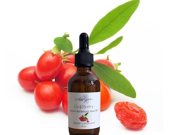 Aceite de semilla de baya de goji, orgánico, prensado en frío, sin refinar, natural
