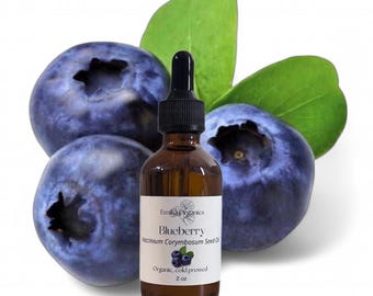 Blueberry Seed Oil, Organic, Cold Pressed, Unrefined, Natural