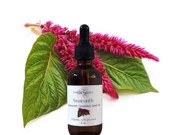 Amaranth Seed Oil, Organic, Cold Pressed, Unrefined, Natural