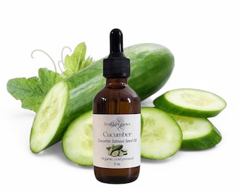 Aceite de semilla de pepino, orgánico, prensado en frío, sin refinar, natural
