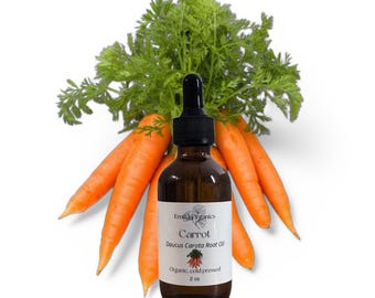 Aceite de raíz de zanahoria, orgánico, prensado en frío, sin refinar, natural