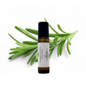 Rosemary Essential Oil Pre-diluted Roll-On, Certified Organic, Natural