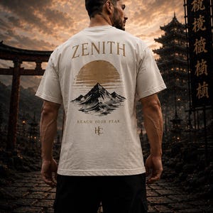Zenith Mountain Graphic Tee | Japanse kunststijl, Comfort Colors 1717 Heavyweight Shirt