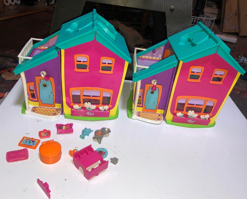 2 Polly Pocket Houses With Some Accessories Etsy