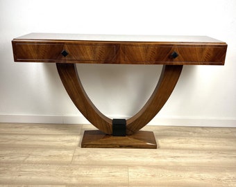 Console Art Déco en bois de noyer - Élégante et Luxueuse de chez RETROLES - Fabricant de Meubles Stylisés