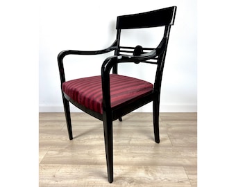 Fauteuil Art déco laqué noir, finition brillante - disponible en plus grandes quantités ! Possibilité de changer la couleur !