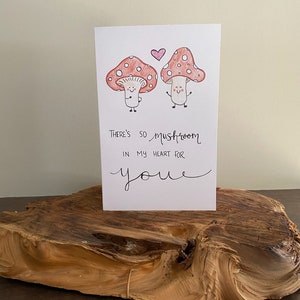 Er zit zo'n paddestoel in mijn hart voor jou! - Wenskaart, jubileumkaart, verjaardagskaart