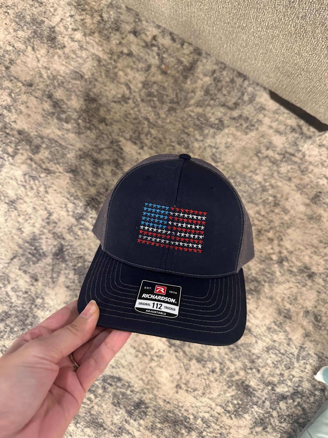 American Flag Star Embroidered Trucker Hat | Patriotic Hat | 4th of ...