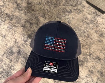 star flag embroidered trucker hat