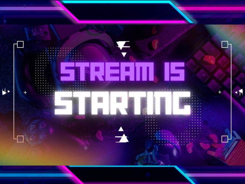 Twitch Overlay Package Animated Gaming Stream Overlay Bundle Vibrant ...
