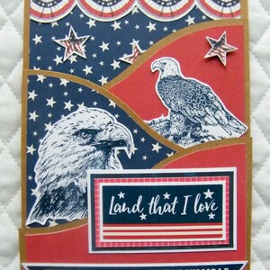 Biglietto d'auguri pieghevole patriottico per veterano del servizio attivo, esercito, marina, aeronautica militare, marina americana