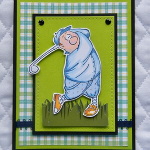Golfer-Karte, Größe A2, Vatertag, Geburtstag, für alle Anlässe, männlich