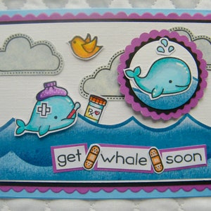 Obtenha WHALE Soon Cartão Comemorativo Tamanho A2 Fique Bem, Sinta-se Melhor Série