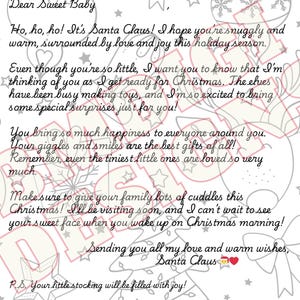 Carta de Papá Noel al bebé (sólo descarga digital)