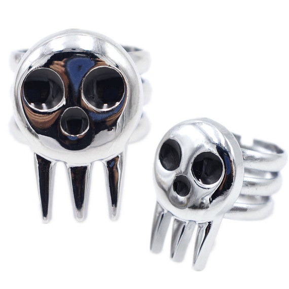 Soul Eater Anime Skull Logo Ring Maja Ring Necklace Pendant