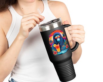 Funny Bigfoot Travel Mug: 40oz Sasquatch Tumbler
