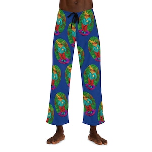 El Sapo Concho Men's Pajamas | Puerto Rican Frog Sleepwear, Pop-Art Loungewear, Nature Lover Gift