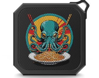 Altavoz Bluetooth con forma de pulpo ramen / Regalo divertido para amantes de la comida / Altavoz portátil resistente al agua para viajes / Altavoz con diseño de pulpo / Altavoz portátil para exteriores